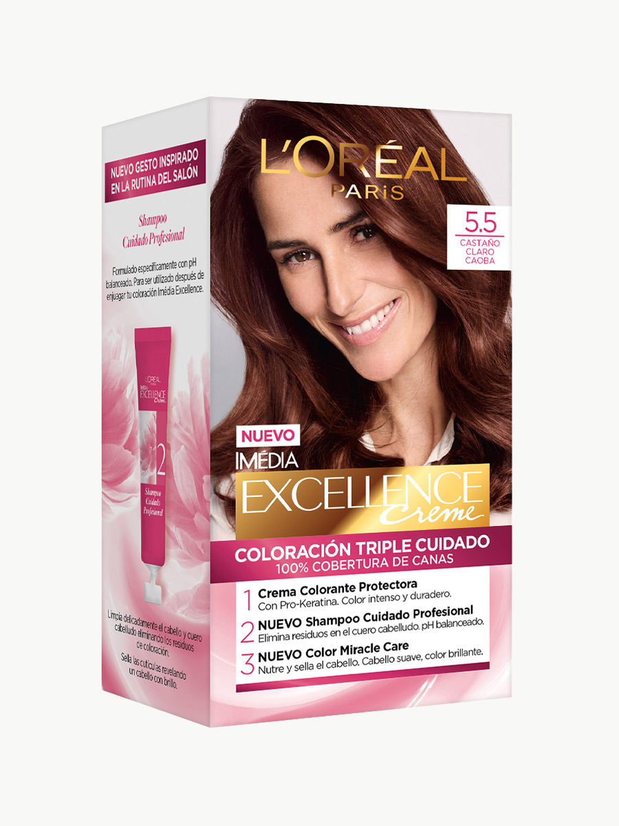Excellence - Tinte Castaño Claro Caoba 5.5