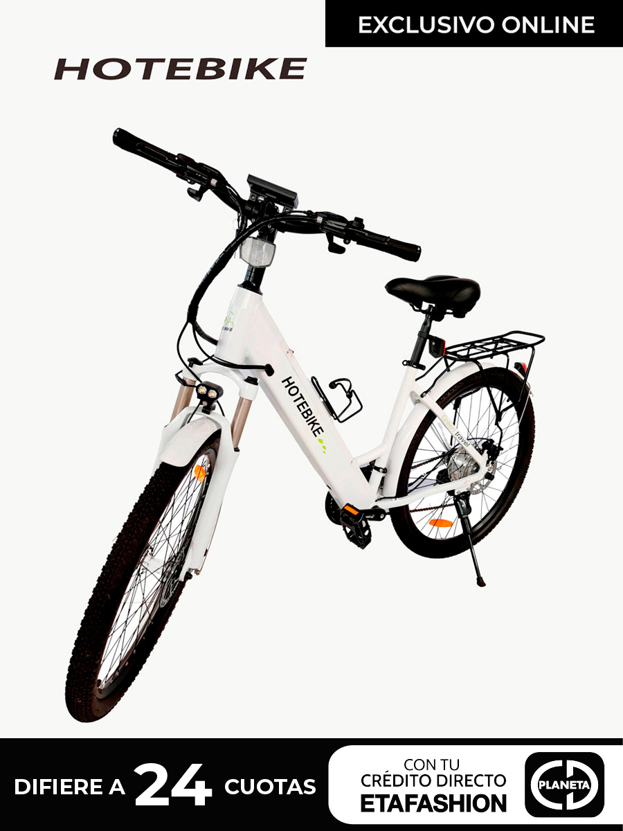 Bicicleta Eléctrica HoteBike A5AH28 / Blanco 