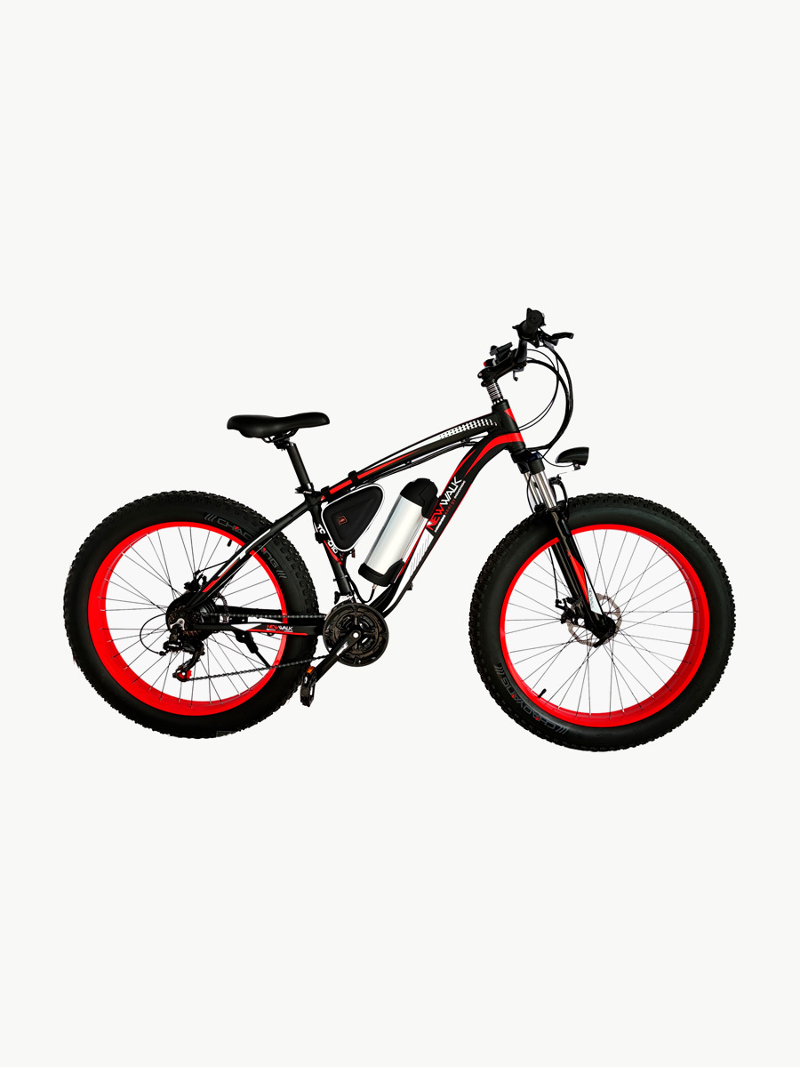 Bicicleta Eléctrica NewWalk City Bike III / Negro - Rojo