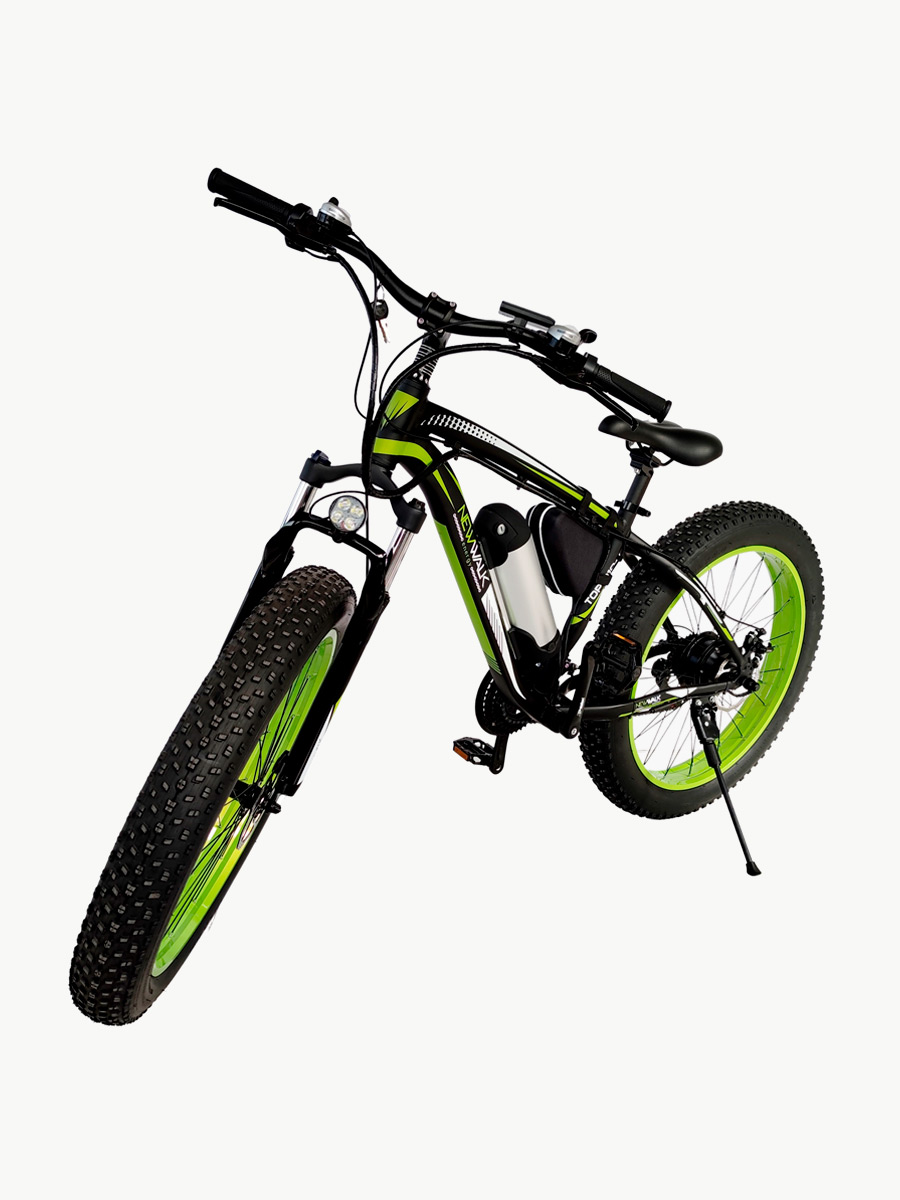 Bicicleta Eléctrica NewWalk City Bike III / Negro - Verde