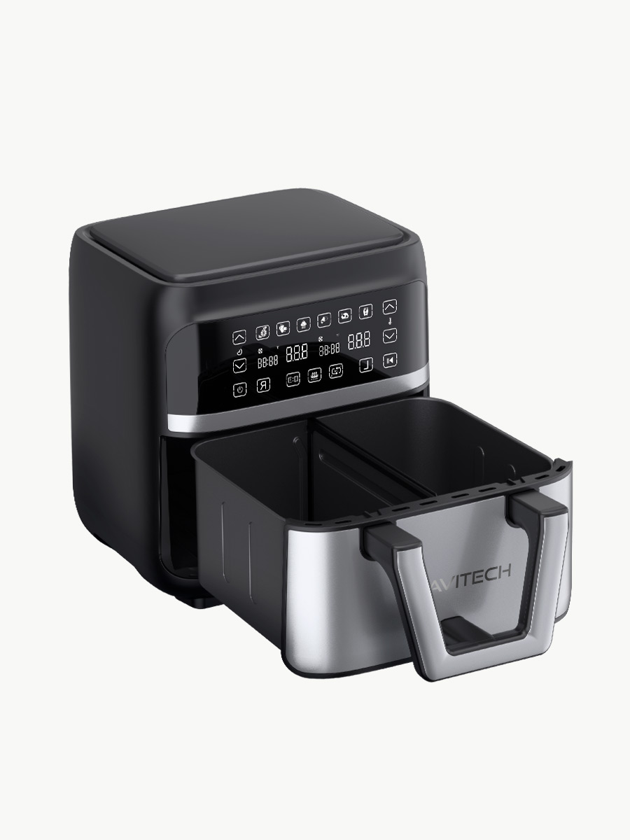 Freidora de aire doble canasta Navitech / 9 Lts