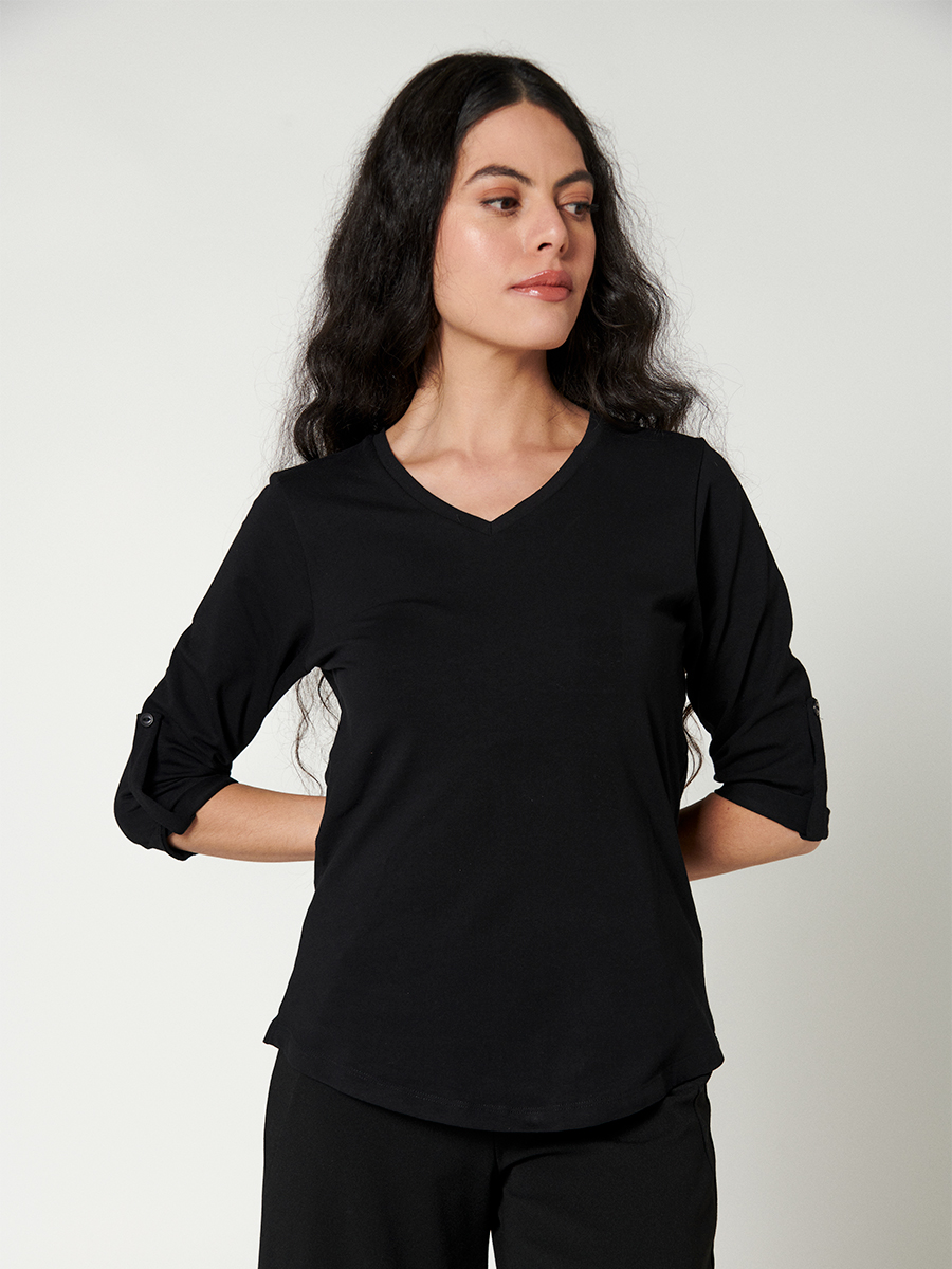 Blusa cuello en V - Etabasic