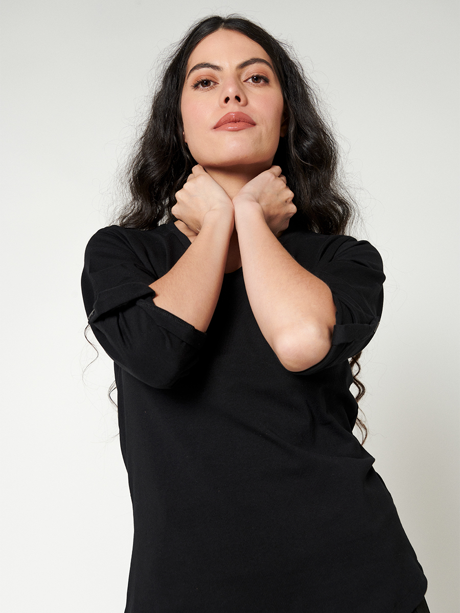 Blusa cuello en V - Etabasic