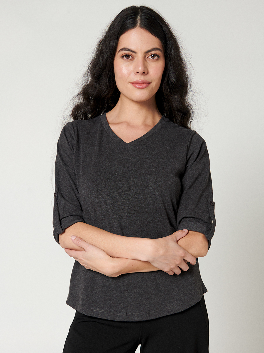 Blusa cuello en V - Etabasic