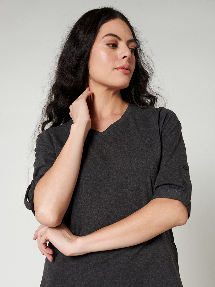 Blusa cuello en V - Etabasic