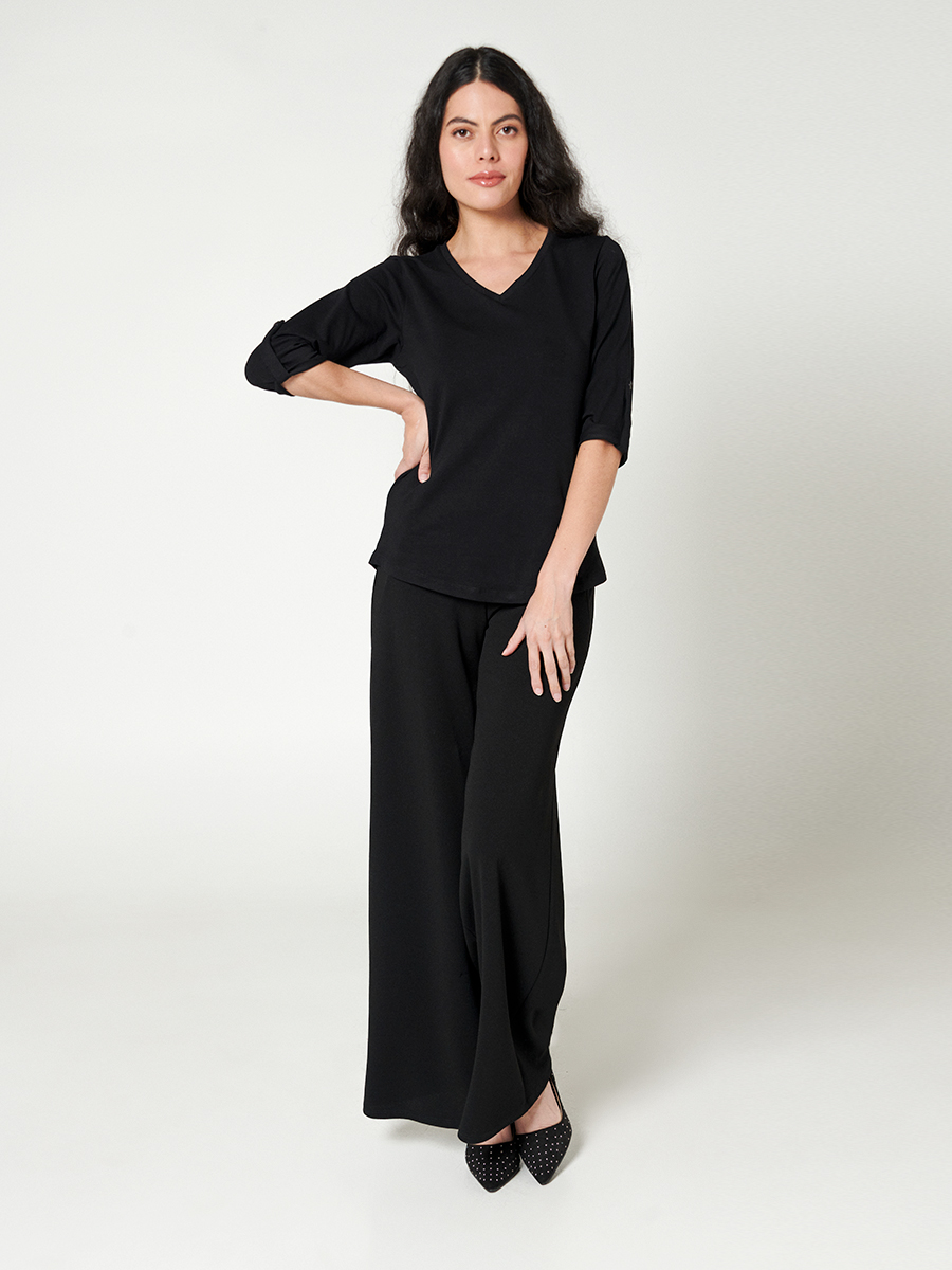 Blusa cuello en V - Etabasic