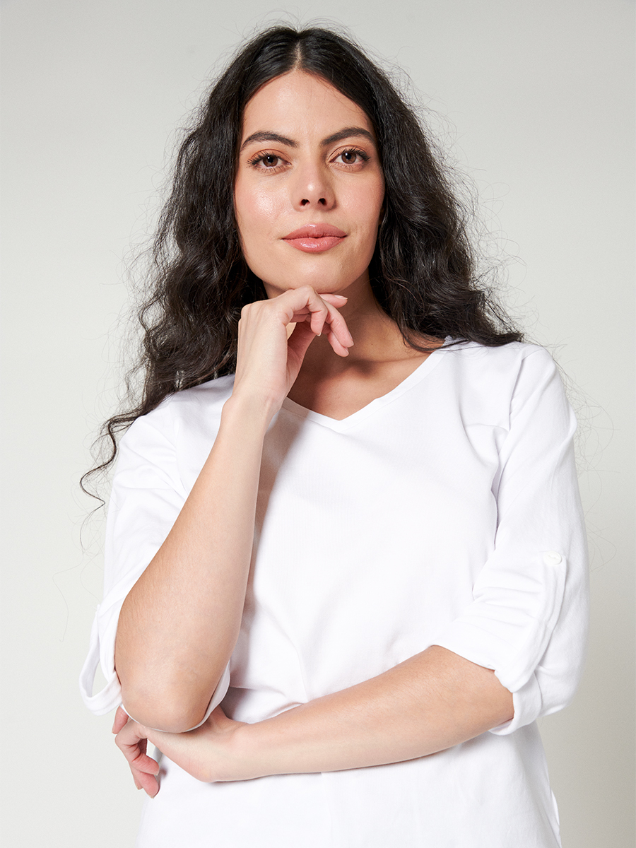 Blusa cuello en V - Etabasic