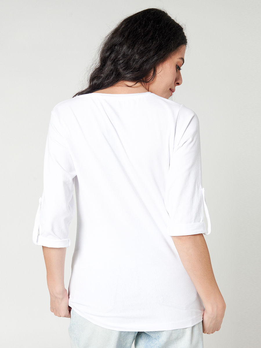 Blusa cuello en V - Etabasic