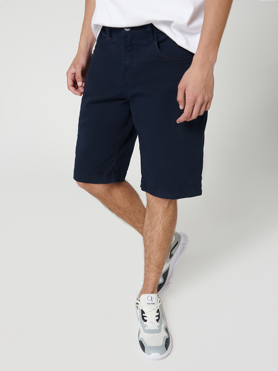 Bermuda Uomo Con Doppia Pince In Lino E Cotone Con Disegno Gessato Regular Fit 38be4614beu Bermuda Uomo Con Doppia Pince In Lino E Cotone Con Disegno Gessato Regular Fit 38be4614beu