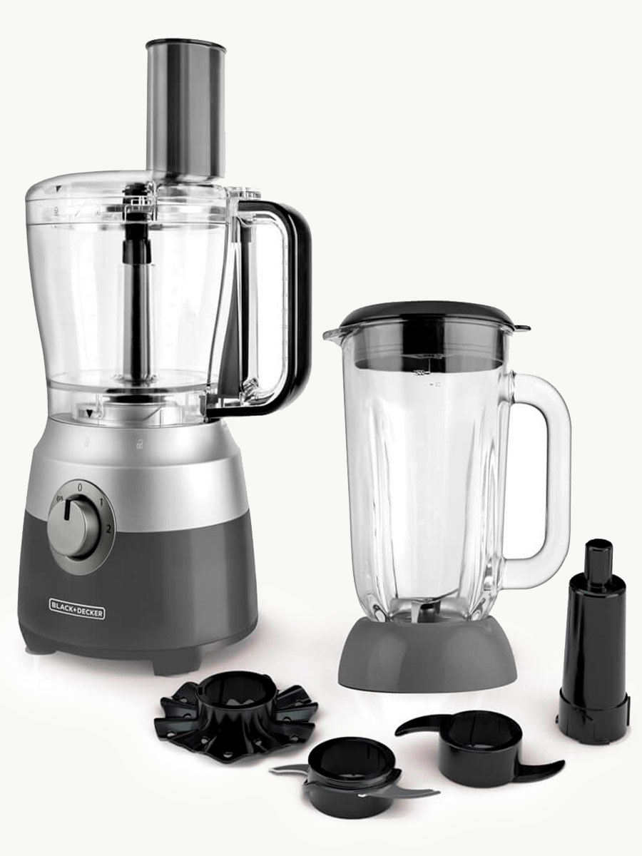 Combo Black & Decker Procesador de Alimentos + Licuadora 2 En 1 | Gris