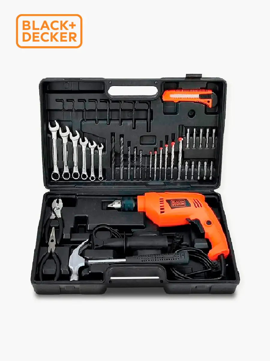 Taladro Percutor Alámbrico 550W + Kit 40 Accesorios BD-HD565K-B3 - Black Decker