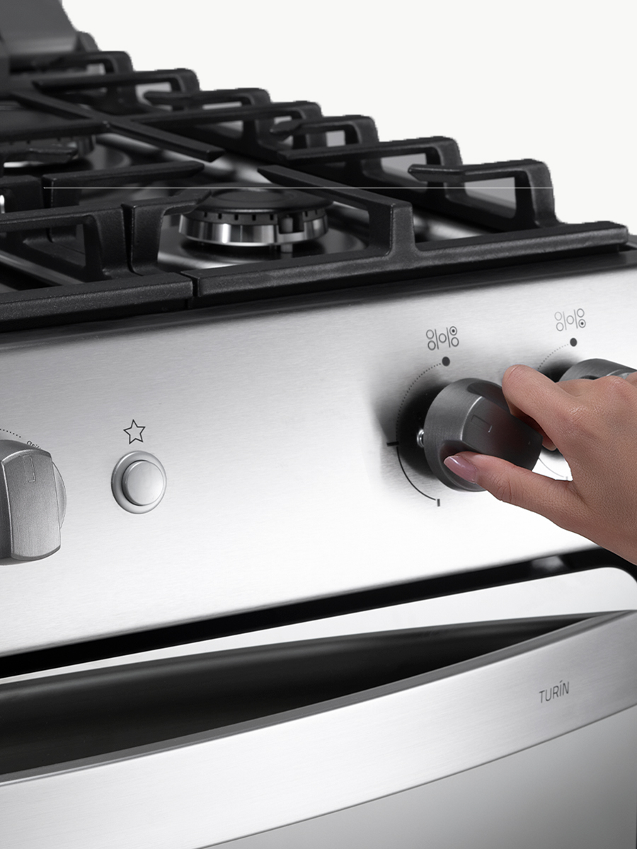 Cocina Turin Zafiro C30 S01/ 5 Quemadores Croma - Indurama