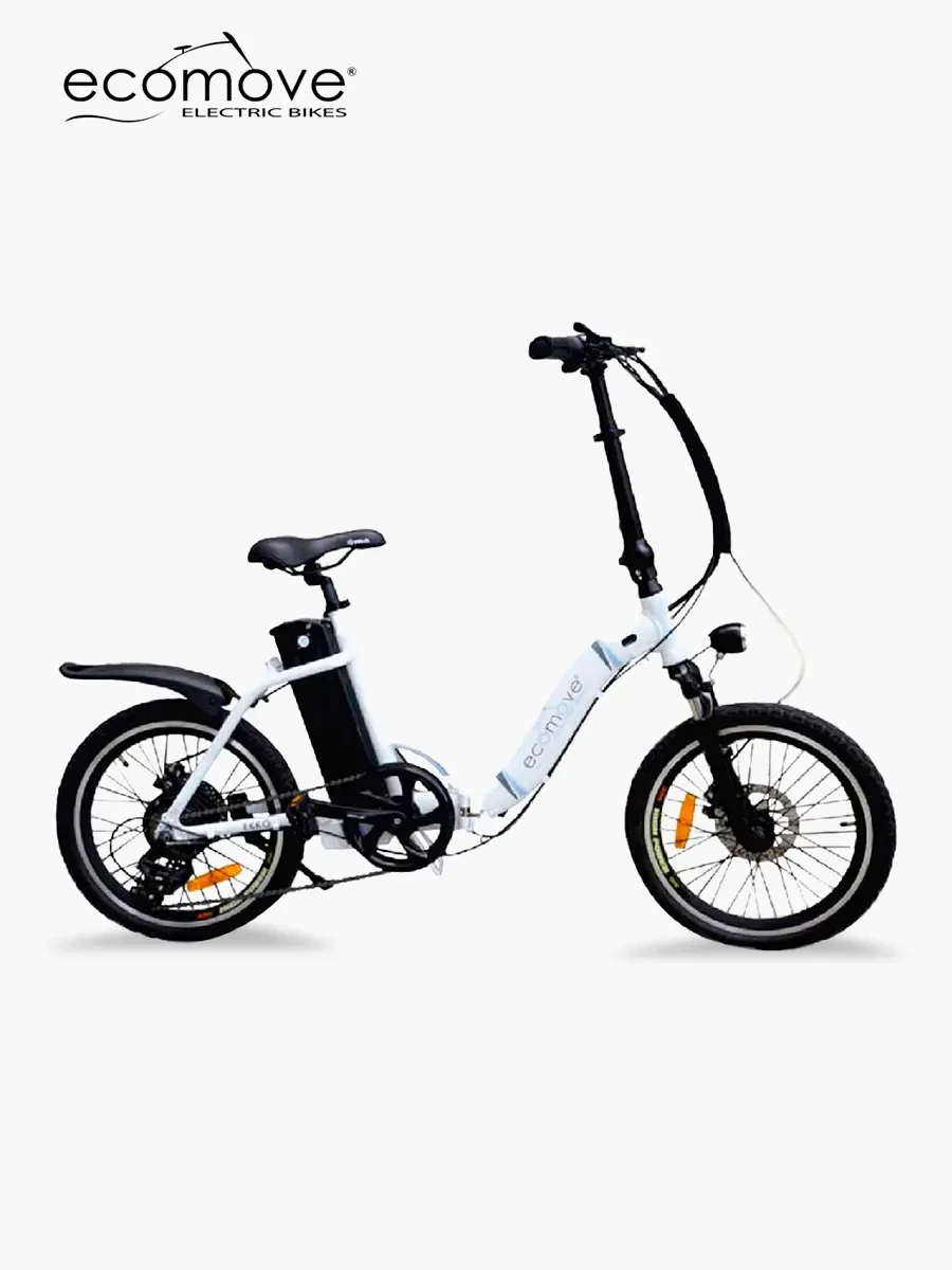 Bicicleta Eléctrica Ecomove Ekko 20" 350W | Blanco