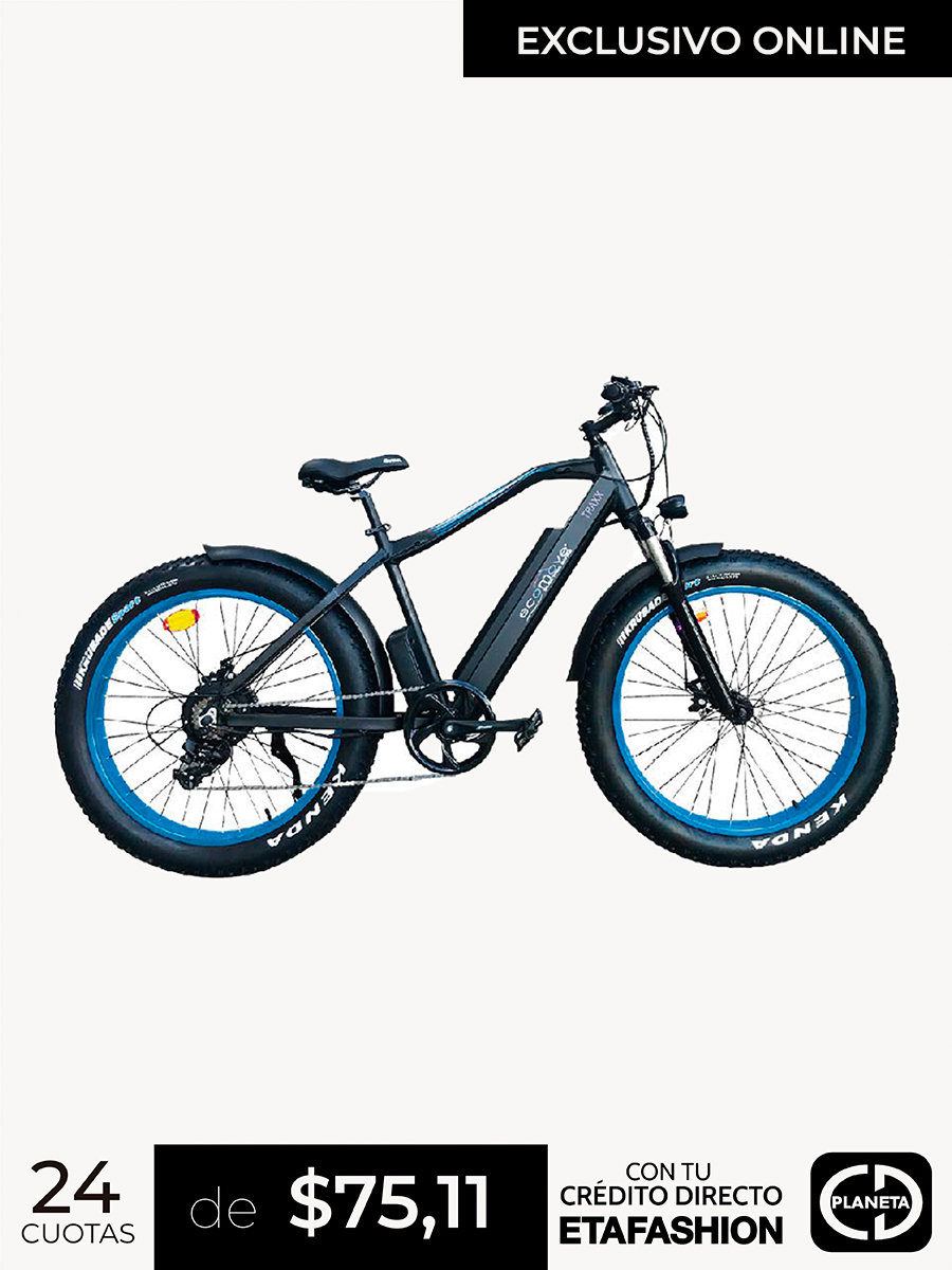 Bicicleta Eléctrica Ecomove Traxx 26" 250W / Azul