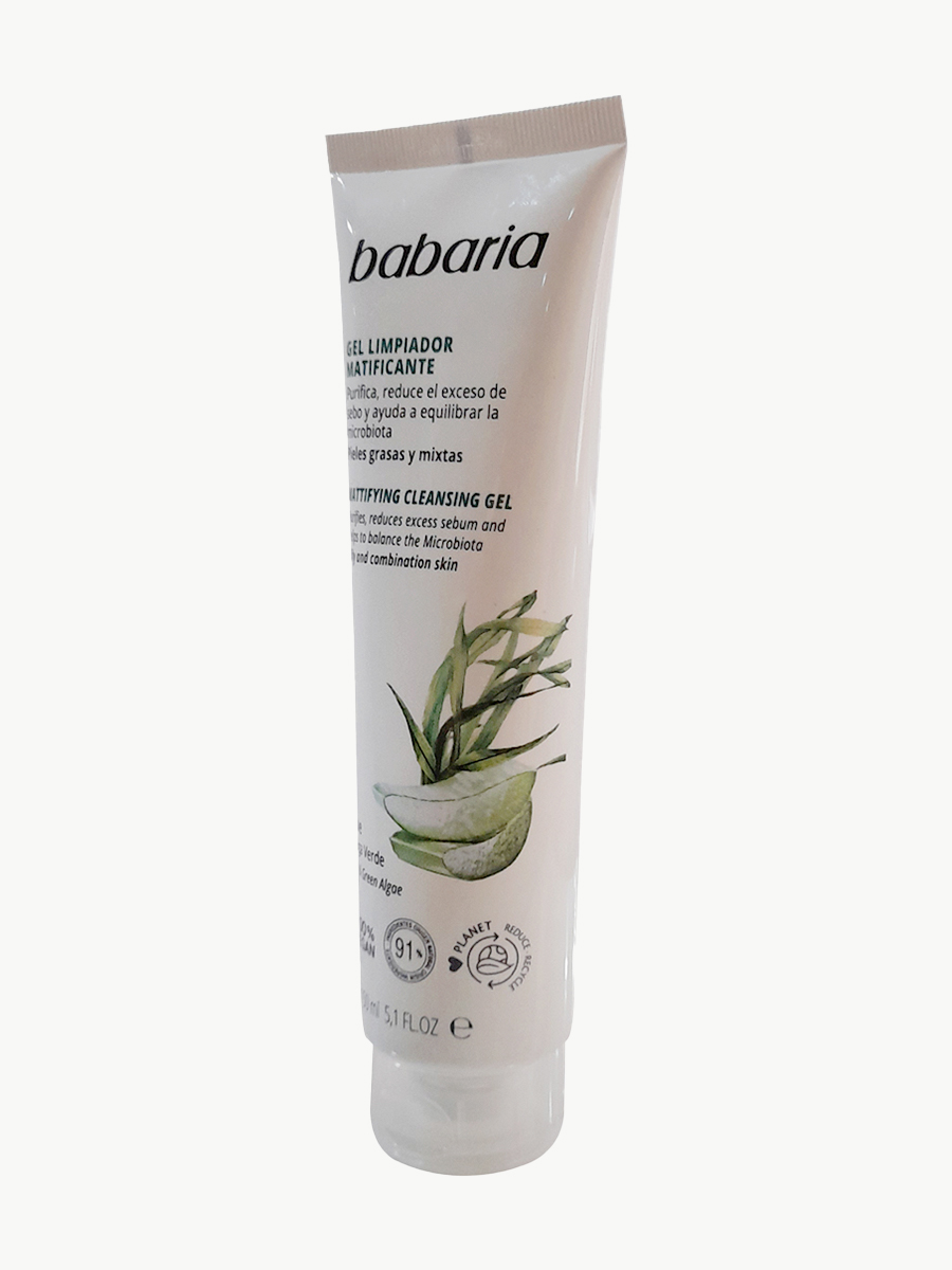 Babaria - Gel Limpiador Facial Aloe y Alga Verde