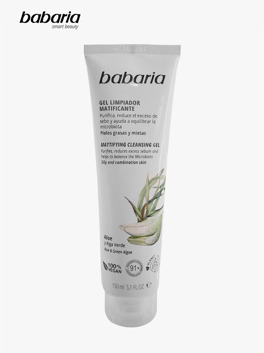 Babaria - Gel Limpiador Facial Aloe y Alga Verde