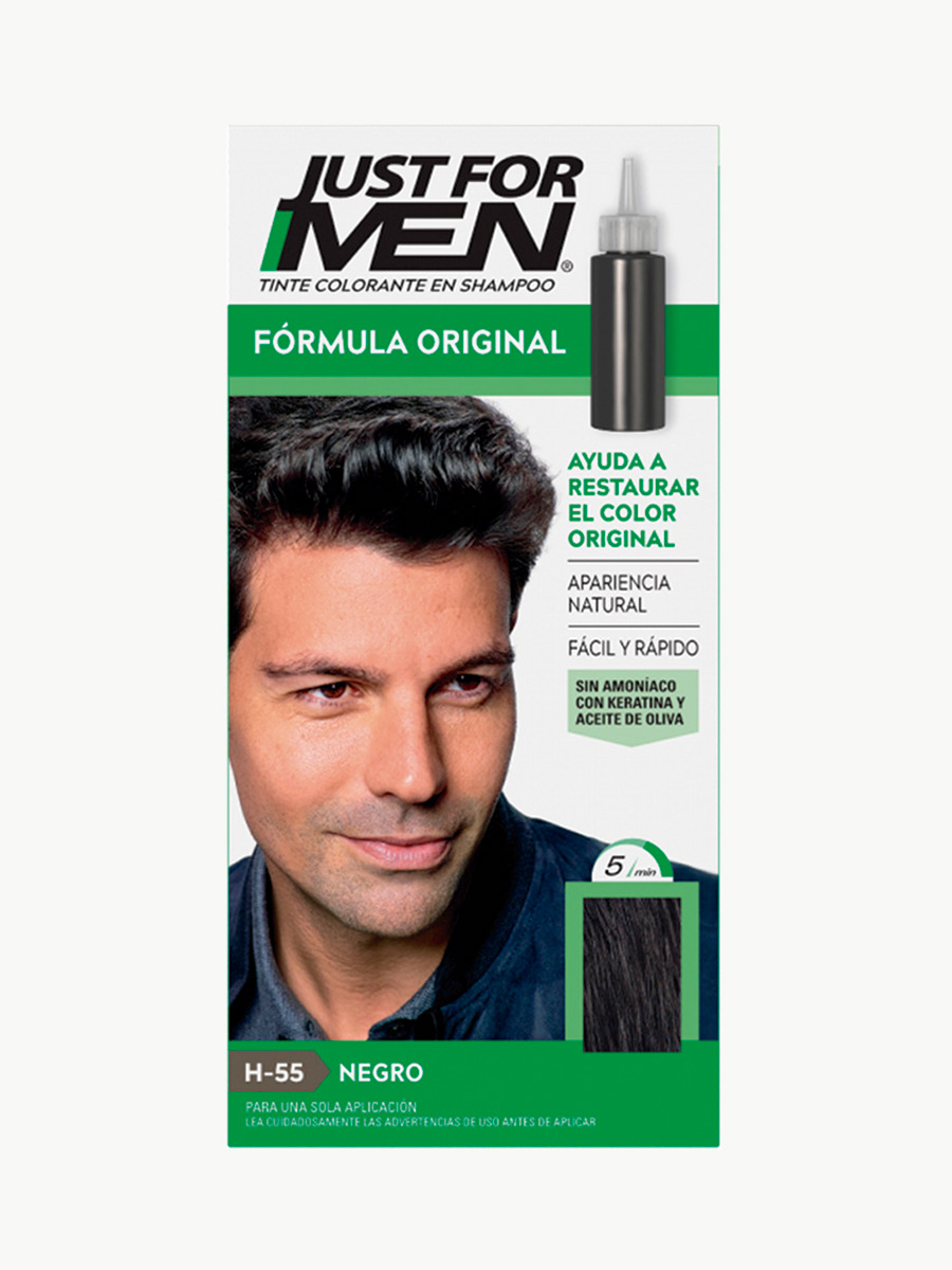 Just Form Men - Tinte en Shampoo Negro