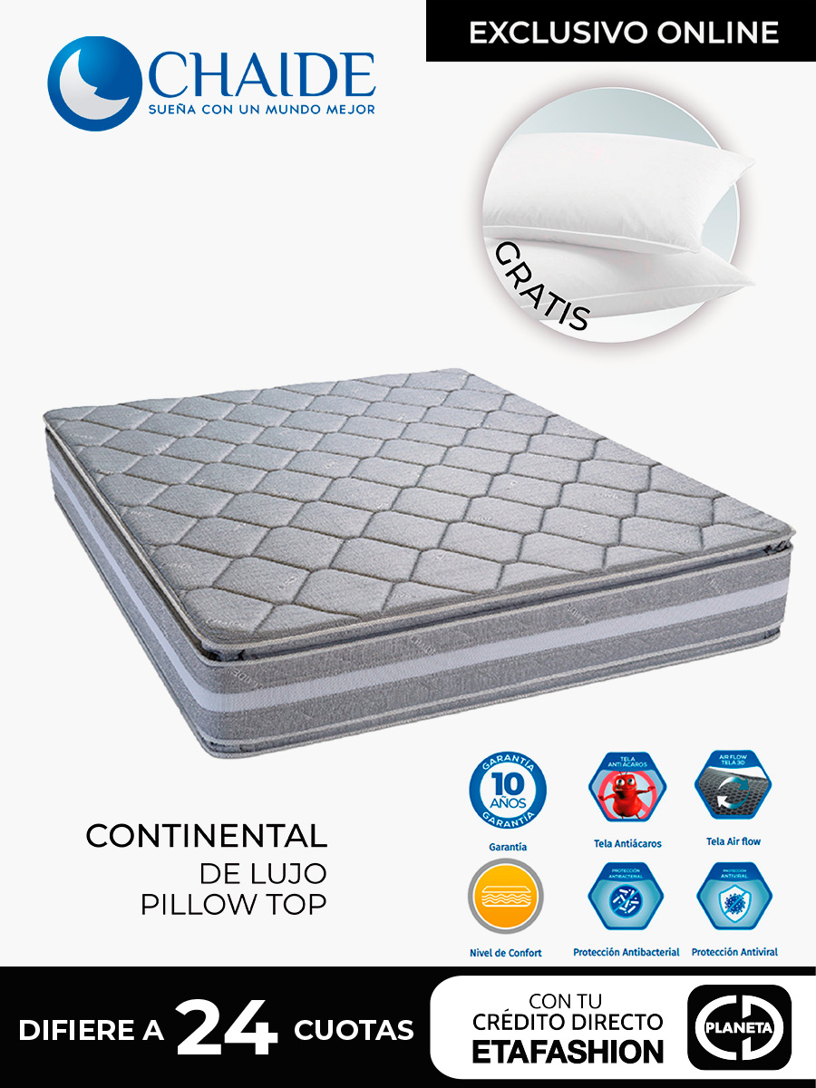 Espejismo mineral oriental Colchón Chaide 2 ½ Plazas Continental Pillow Top | COLCHONES | COLCHONES | DORMITORIO | HOGAR | Sitio Etafashion EC Espejismo mineral oriental Colchón Chaide 2 ½ Plazas Continental Pillow Top | COLCHONES | COLCHONES | DORMITORIO | HOGAR | Sitio Etafashion EC