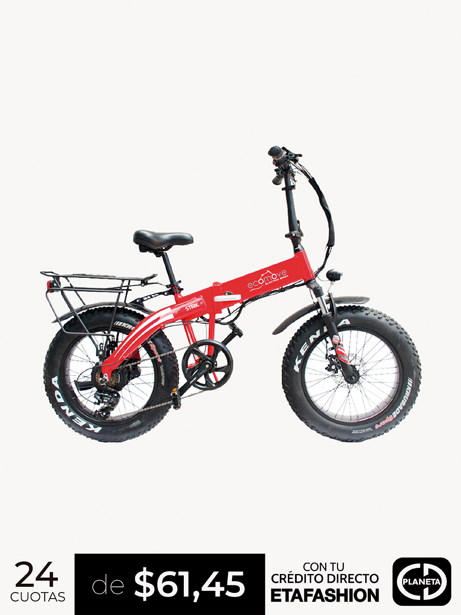 Bicicleta Eléctrica Strik  20" 250W  Rojo - Ecomove