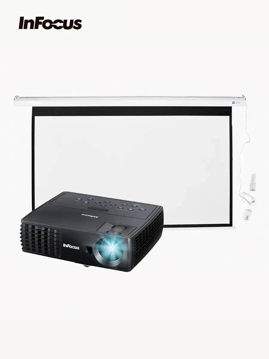 Combo Proyector Infocus IN1112 + Pantalla 80" Terrax SEE9801