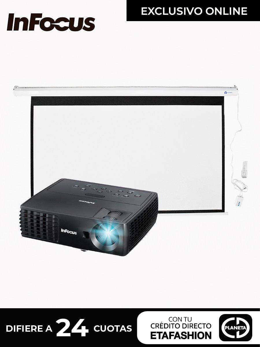 Combo Proyector Infocus IN1112 + Pantalla 80" Terrax SEE9801