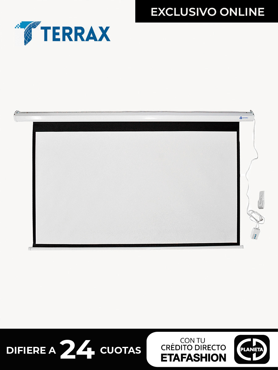 Pantalla Proyección Eléctrica 100" Terrax SEE91001
