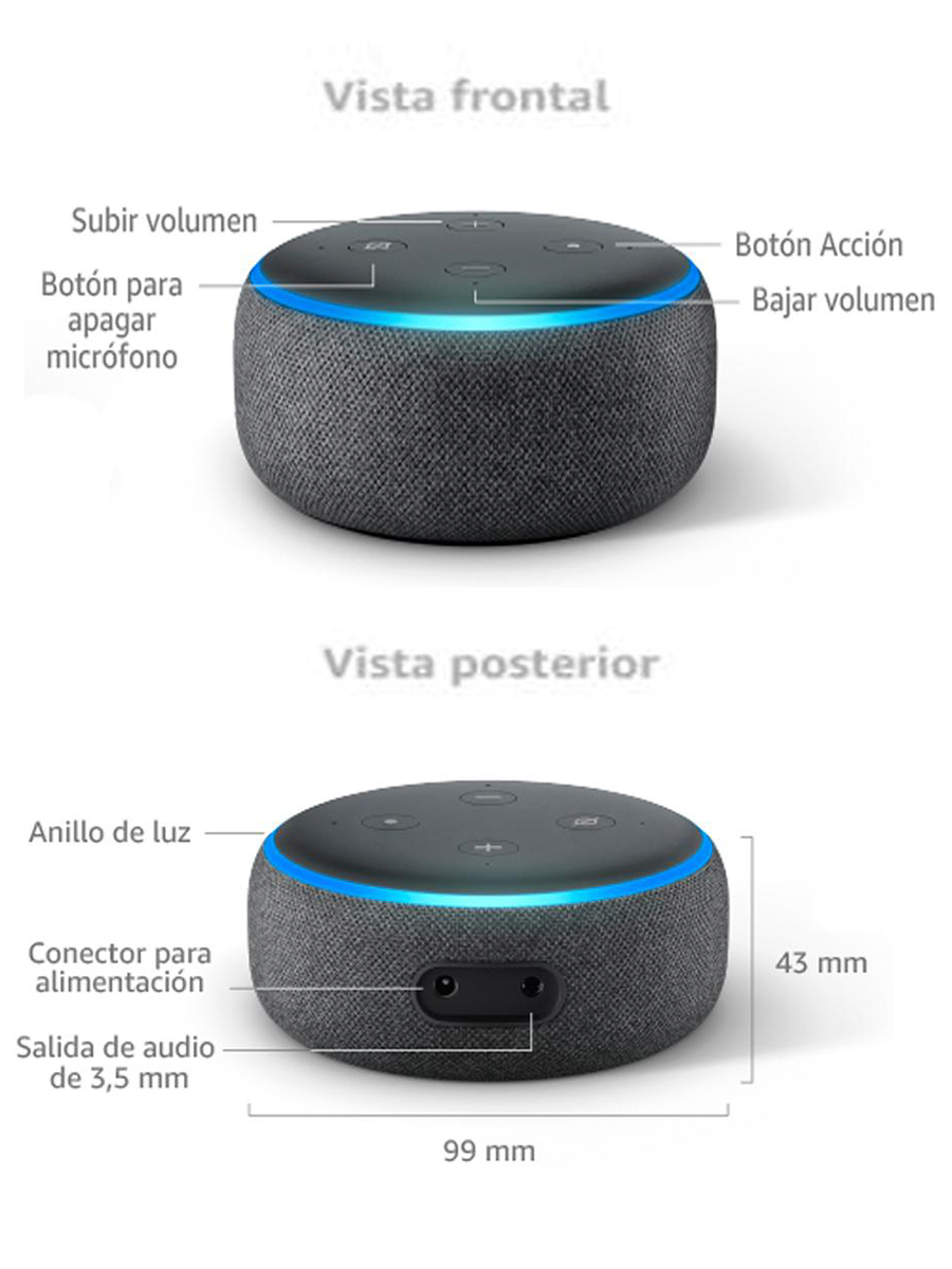 Combo Alexa Echo Dot 3ra Generación + Foco - Amazon