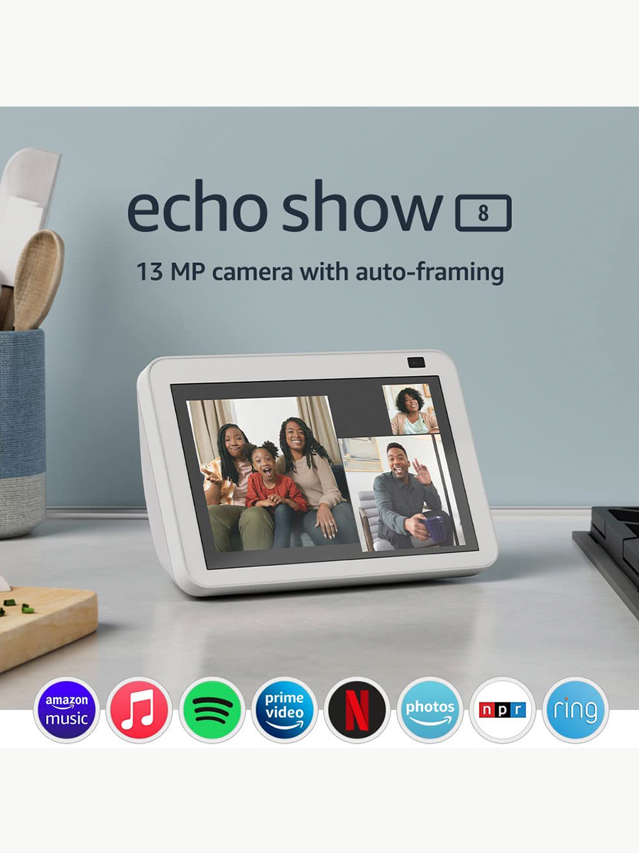 Combo Alexa Pantalla Echo Show 8 Blanco + Cámara - Amazon