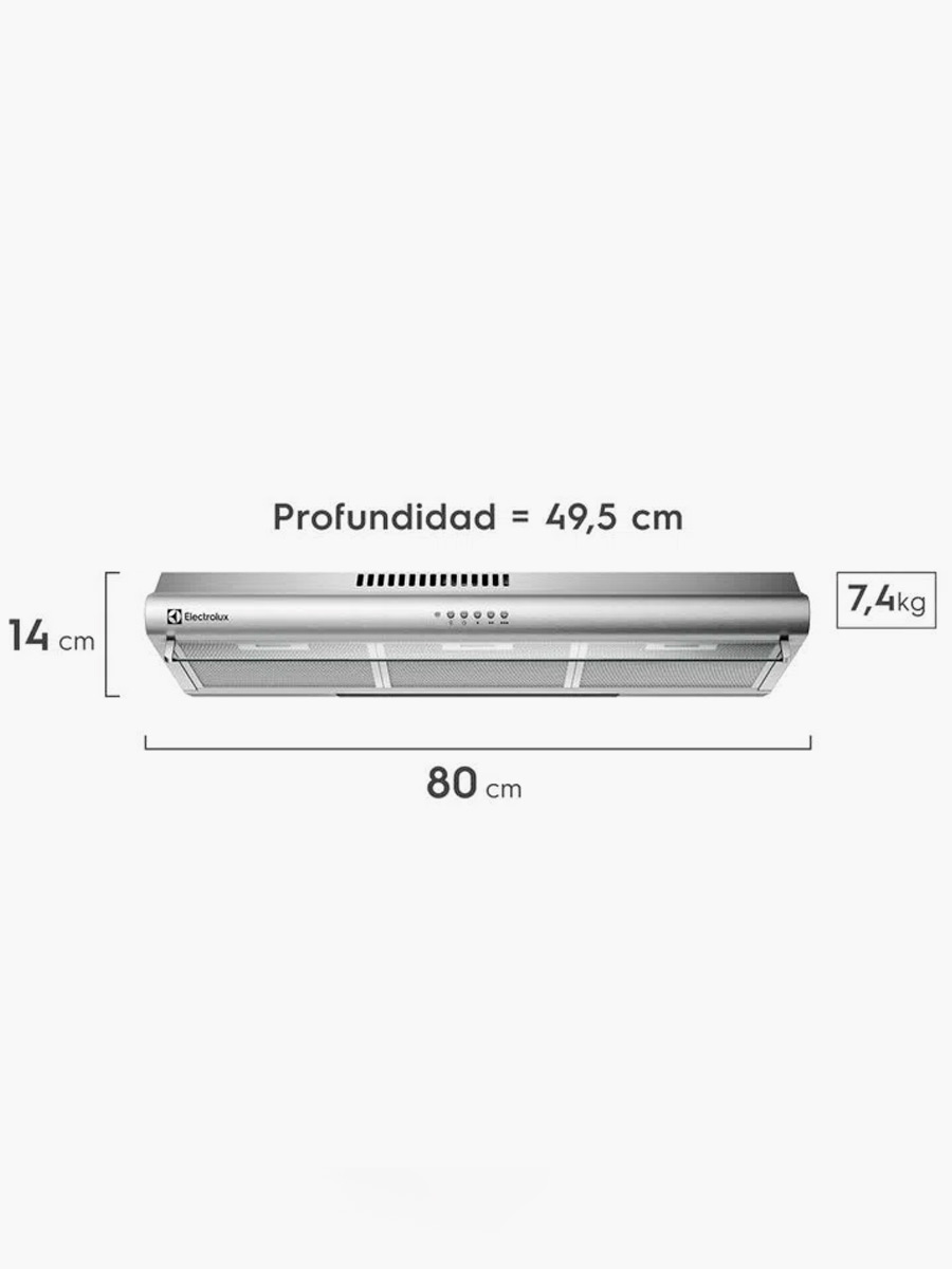 Campana Empotrable Eléctrico Tradicional Electrolux EJSE306TBLS 76cm