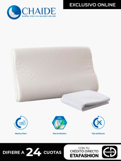 Kit de Almohadas Chaide Cervical Memory Foam 60 X 38cm + <em class="search-results-highlight">Protector</em> Impermeable de Almohada