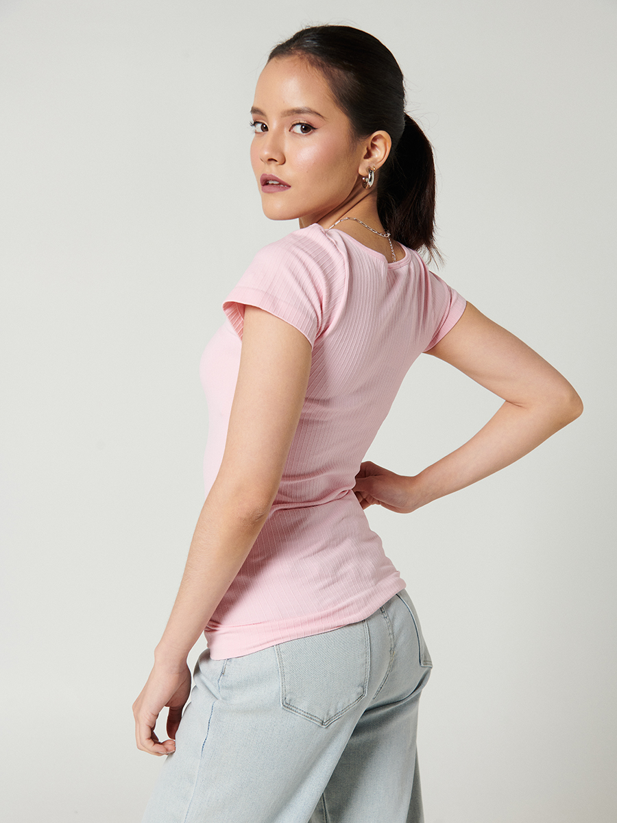 Camiseta cuello redondo en V - Etabasic