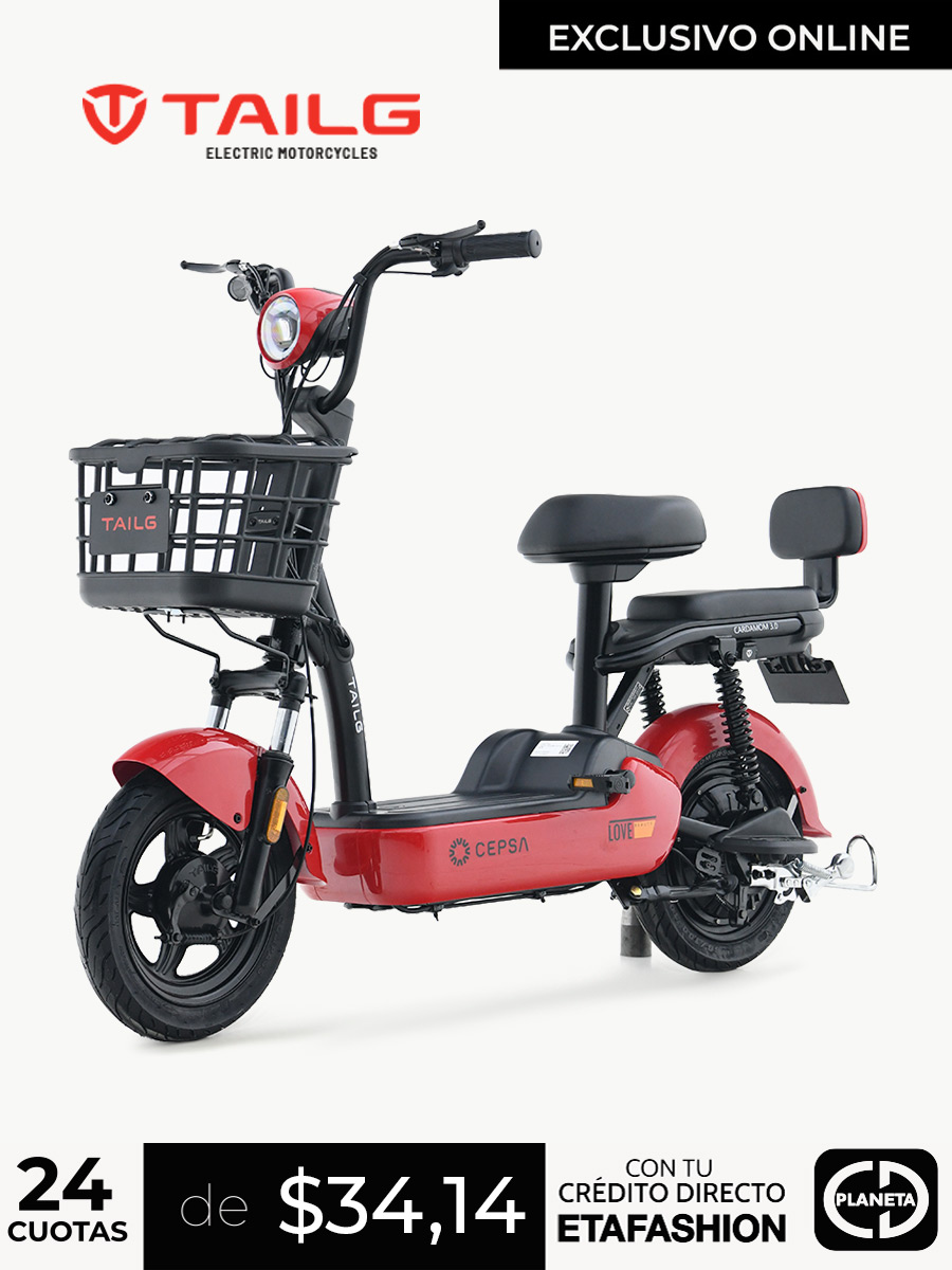Motocicleta Eléctrica Tailg Cardamon 30 / Rojo