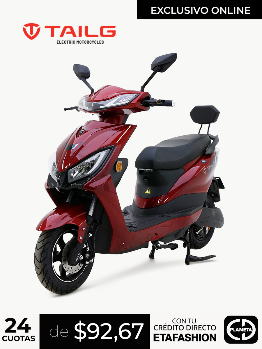 Motocicleta Eléctrica Tailg Plumage Litio / Rojo