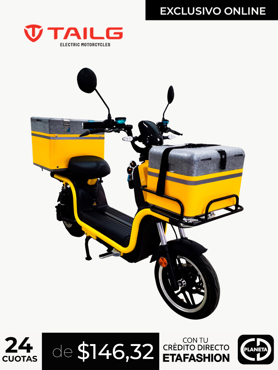 Motocicleta Eléctrica Tailg Umeal / Amarillo