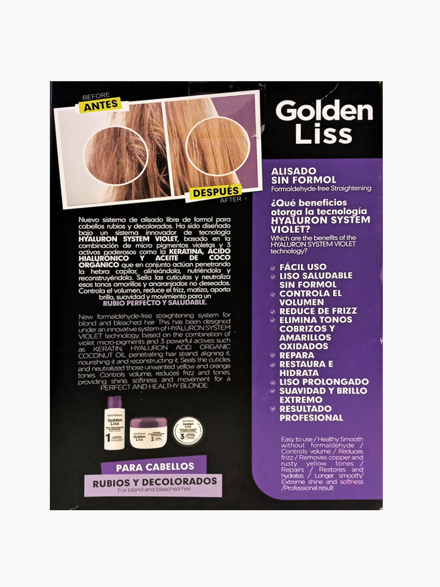 Placenta Life - Kit Alisado Keratimask Golden Liss