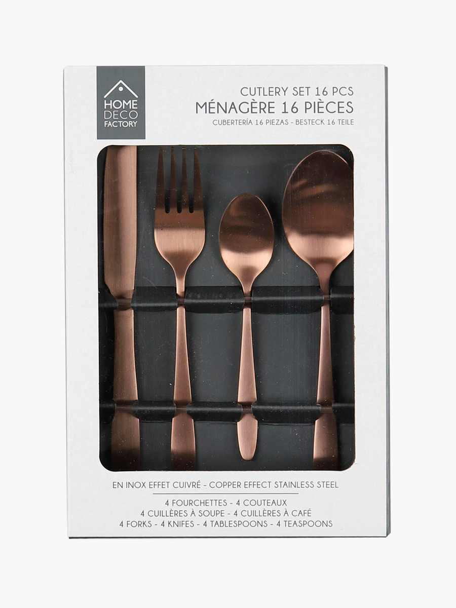 Set de cubiertos 16 Pzs / Cobre