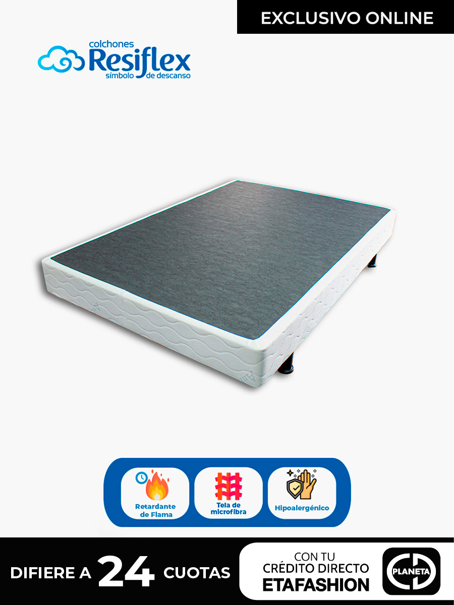 Cama Base Resiflex Superflex 1 ½ Plazas - Blanco