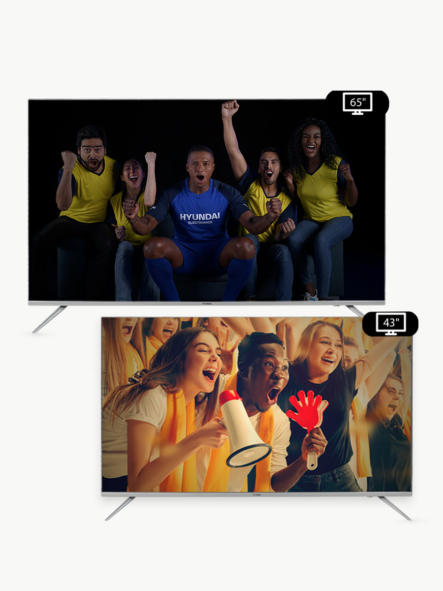 Combo Smart Tv 4K LED HYUNDAI 65" + Smart Tv HYUNDAY 43" FHD