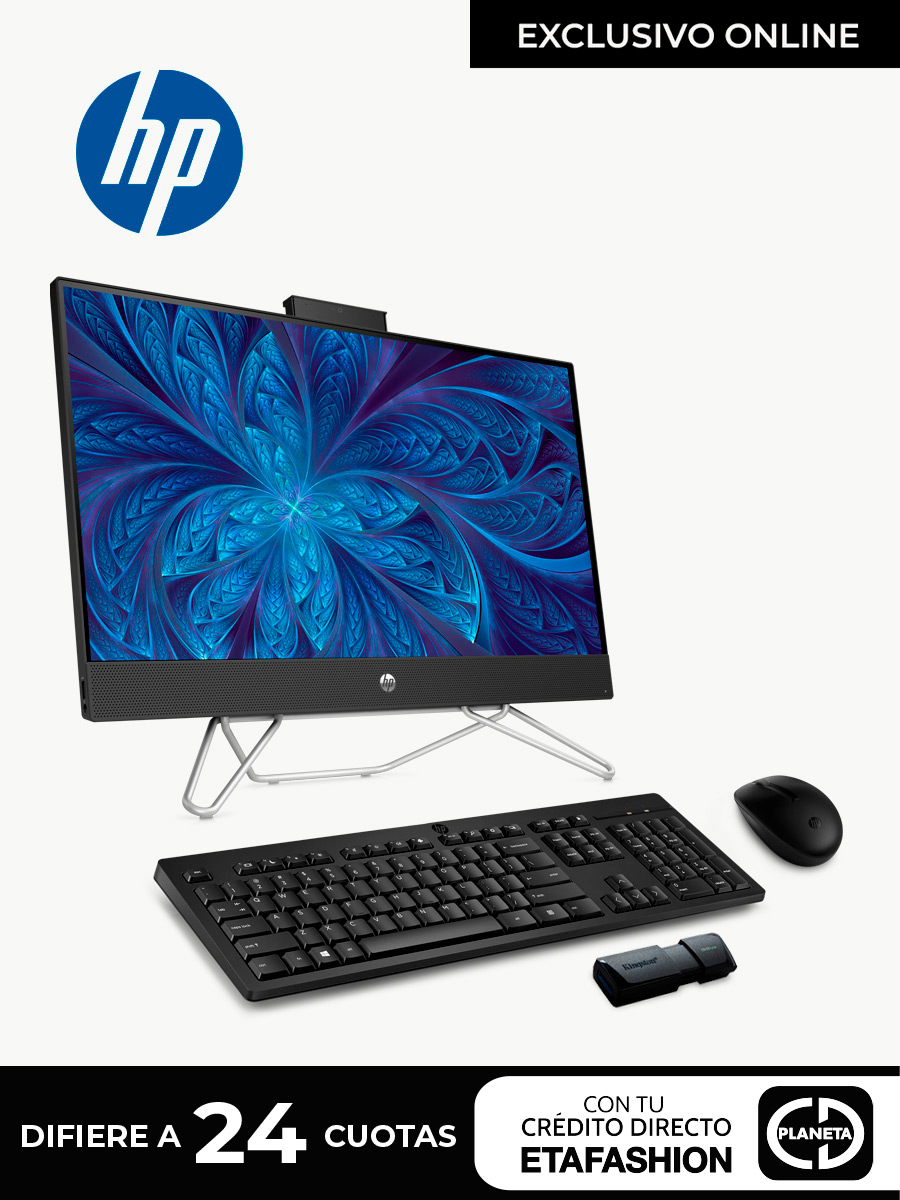 Computadora de Escritorio HP Core i5 23.8" 8GB 256GB SSD + Flash Memory