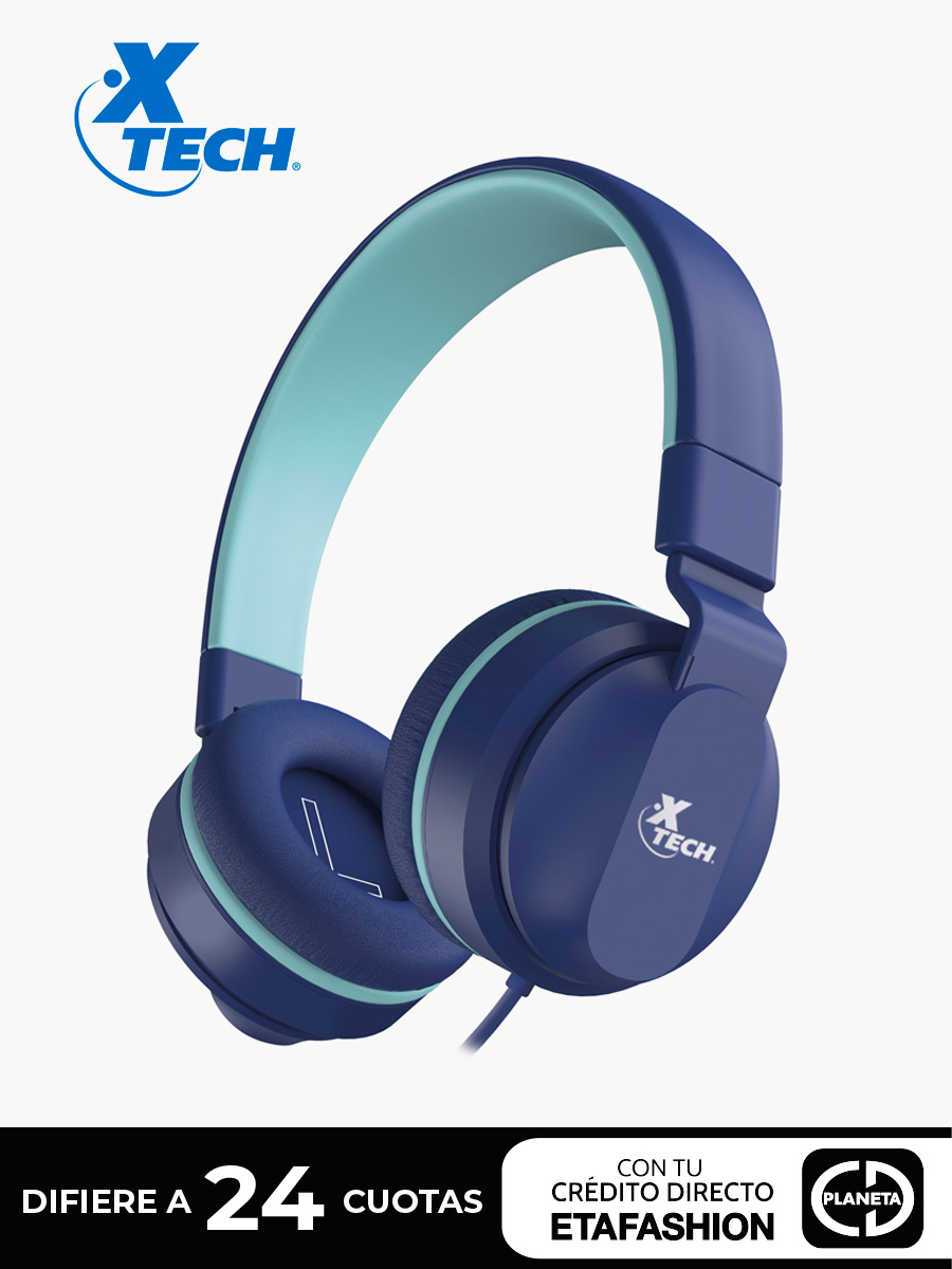 Auriculares alámbricos XTECH Kids con micrófono / Azul