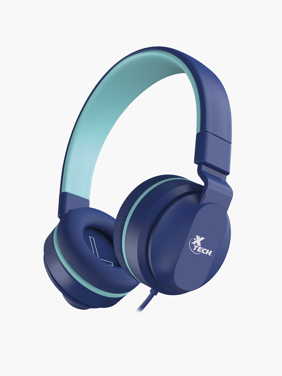 Auriculares alámbricos XTECH Kids con micrófono / Azul