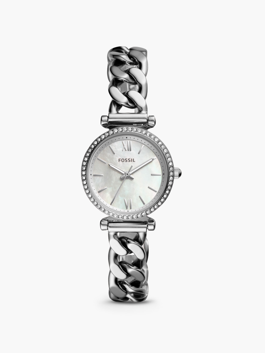 Reloj Fossil Carlie Mini Correa Acero / Plata