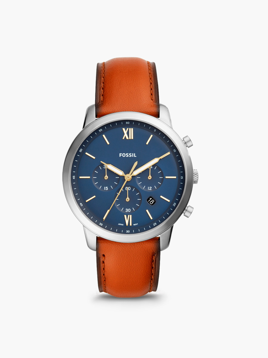 Reloj Fossil Neutra Chronogragh Correa Cuero / Café Claro