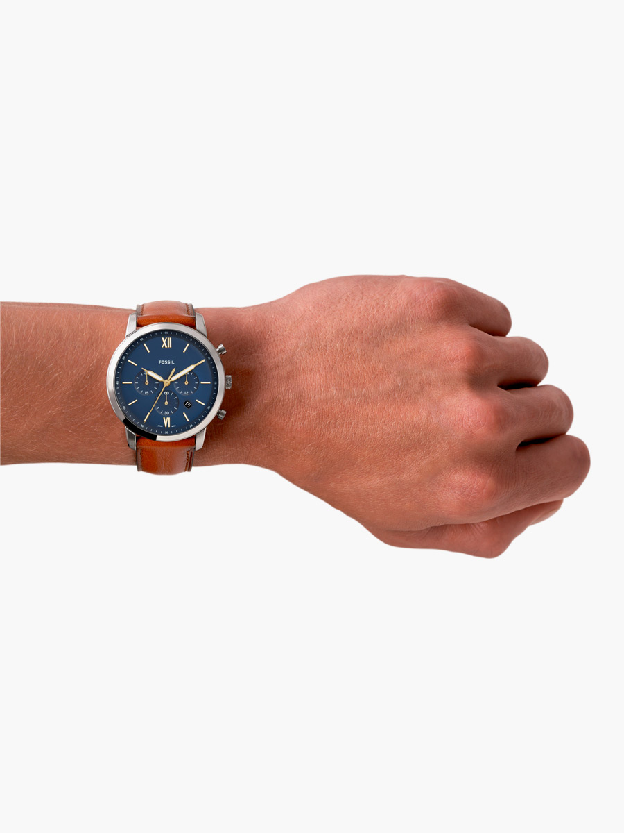 Reloj Fossil Neutra Chronogragh Correa Cuero / Café Claro