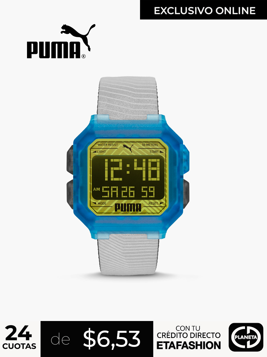 Reloj Puma Remix LCD Correa Goma / Gris