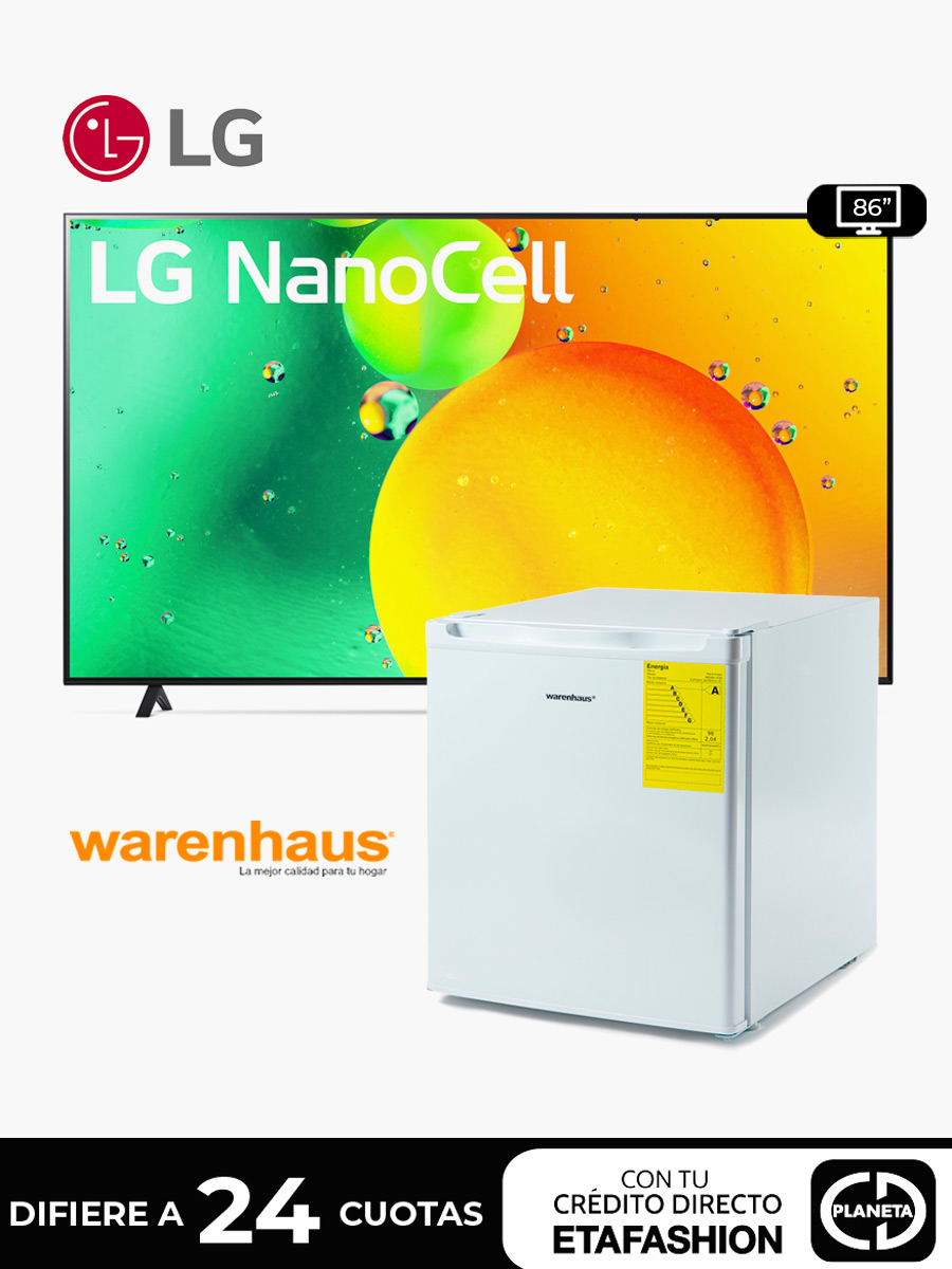 Combo Smart TV LG NANOCELL 86"" 4K NANO75SQA + Magic Control + Minibar Warenhouse