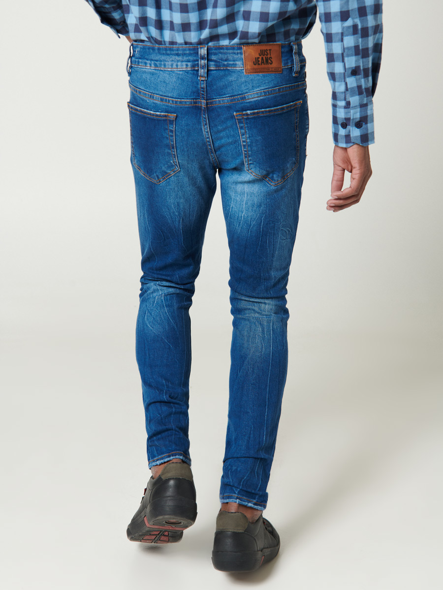 Jean Tubo con desgaste - Just Jeans