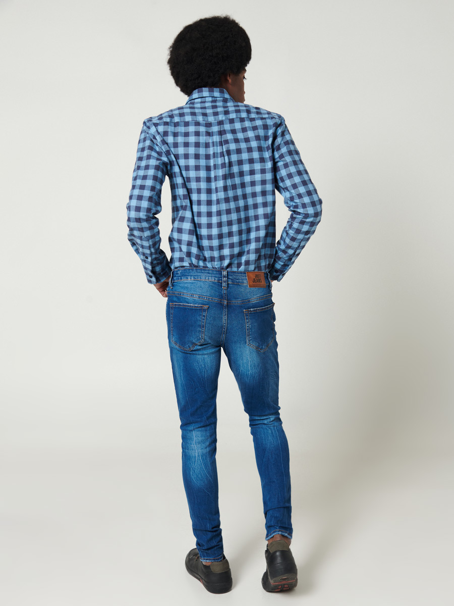 Jean Tubo con desgaste - Just Jeans