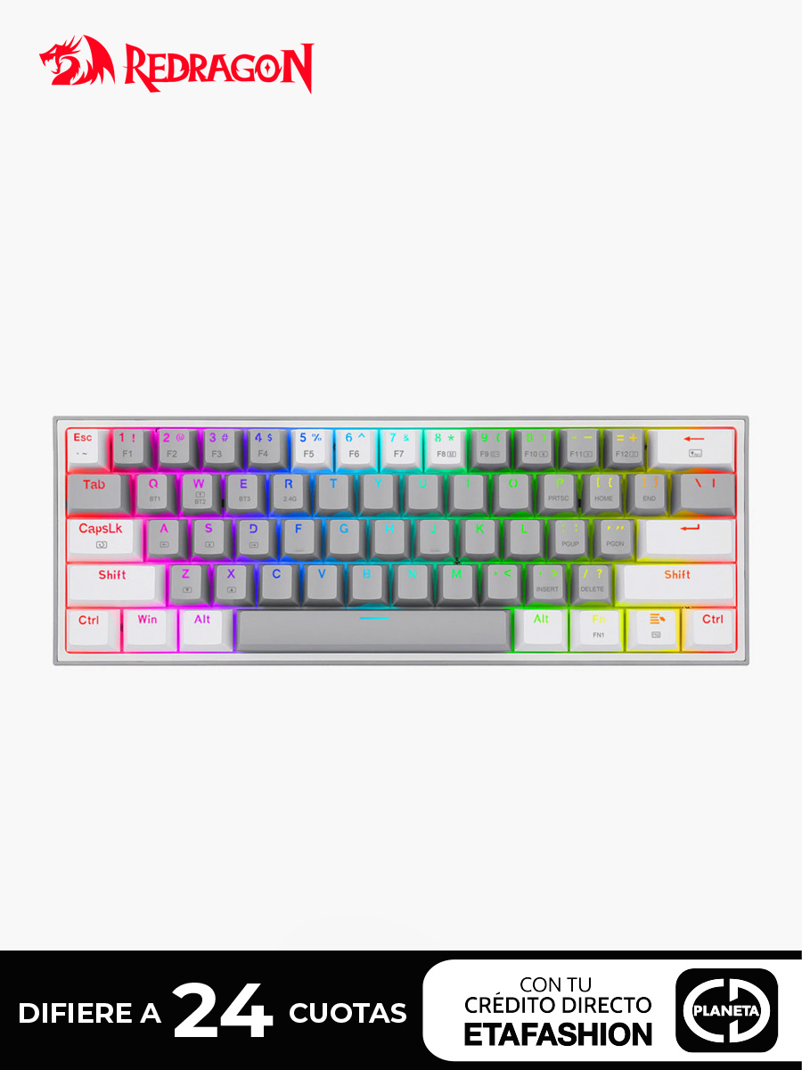 Teclado Gamer Redragon Inalámbrico Fizz PRO K616 / Gris