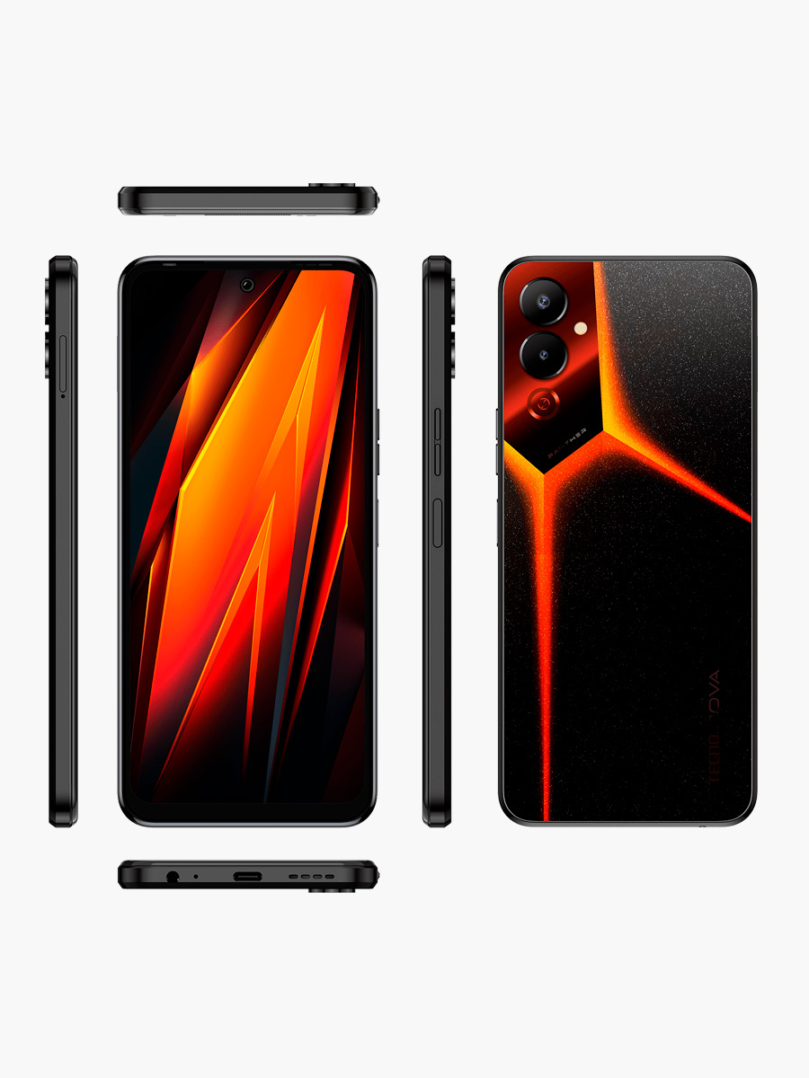 Celular Tecno POVA 4 - 256GB / Negro